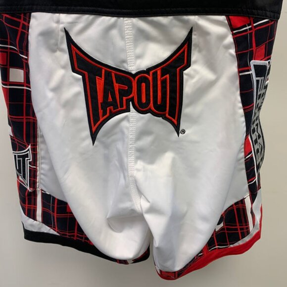 Tap Out MMA Ultimate Fighter Shorts White/Red - Men's Size Small - Picture 2 of 7